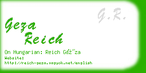 geza reich business card